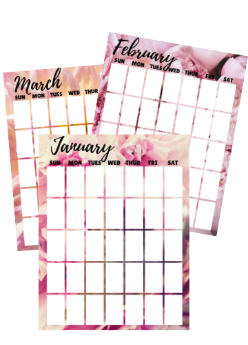 Month at a Glance Calendar