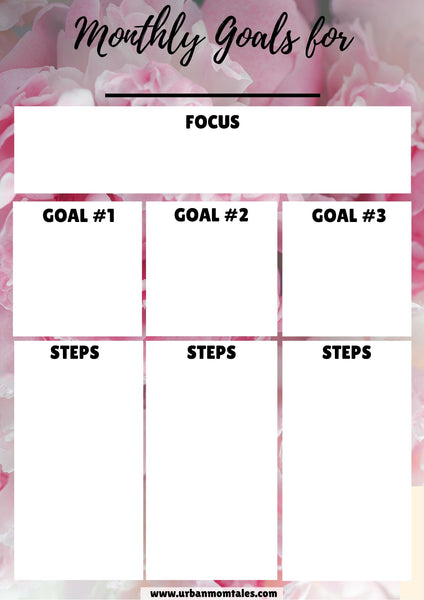 Goals and Planning Kit- Monthly, Weekly and Daily